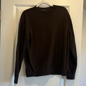 GAP Men's Crewneck Sweater in Dark Brown